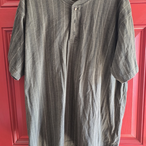 Casual Green Striped Button Down Shirt - Picture 3 of 7